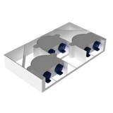 Adapter für 3 x MX-BOX auf Outdoor-Wandgehäuse für S74