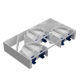 Adapter für 3 x MX-BOX auf Outdoor-Wandgehäuse für S74