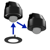 EUTRAC rail mount for MOBOTIX MOVE Micro Dome